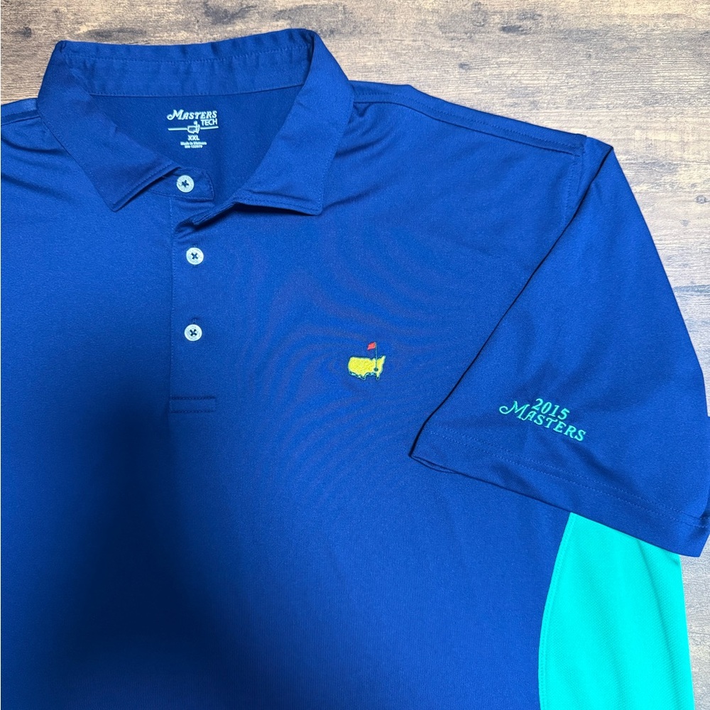 Masters Tech 2015 Men’s XXL Blue/Green Polo Shirt